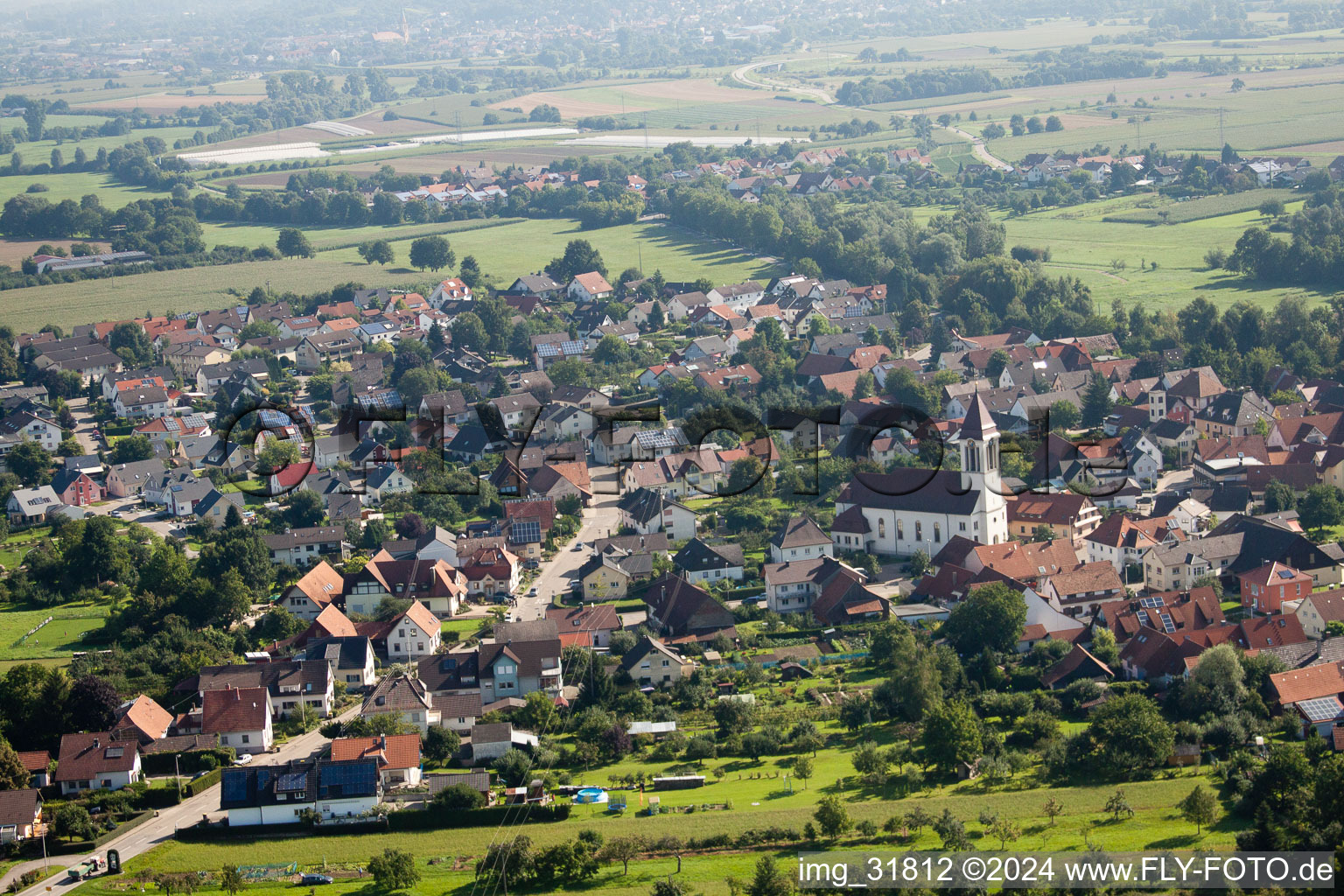 Vue aérienne de Quartier Weitenung in Bühl dans le département Bade-Wurtemberg, Allemagne