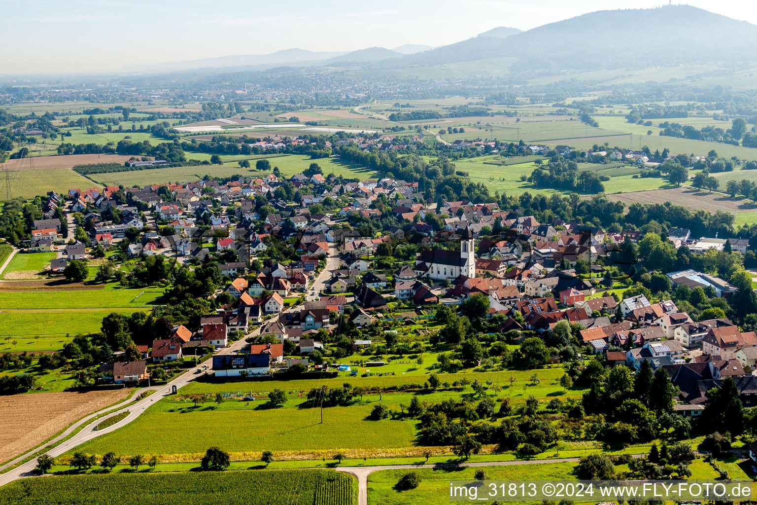 Vue aérienne de Quartier Weitenung in Bühl dans le département Bade-Wurtemberg, Allemagne