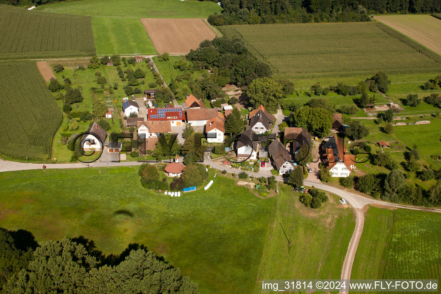 Vue aérienne de Wistung dans le département Bade-Wurtemberg, Allemagne