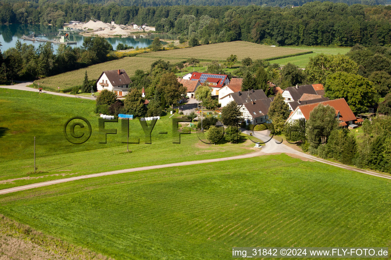 Vue aérienne de Wistung dans le département Bade-Wurtemberg, Allemagne