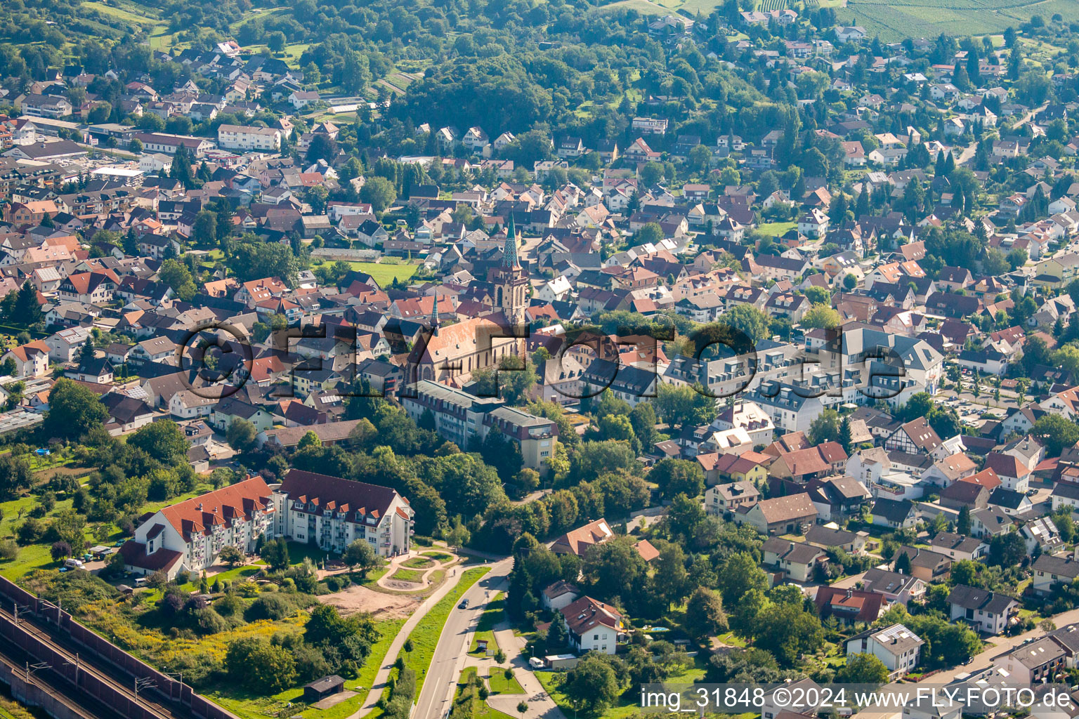 Vue aérienne de Parc multigénérationnel du centre senior à Sinzheim dans le département Bade-Wurtemberg, Allemagne