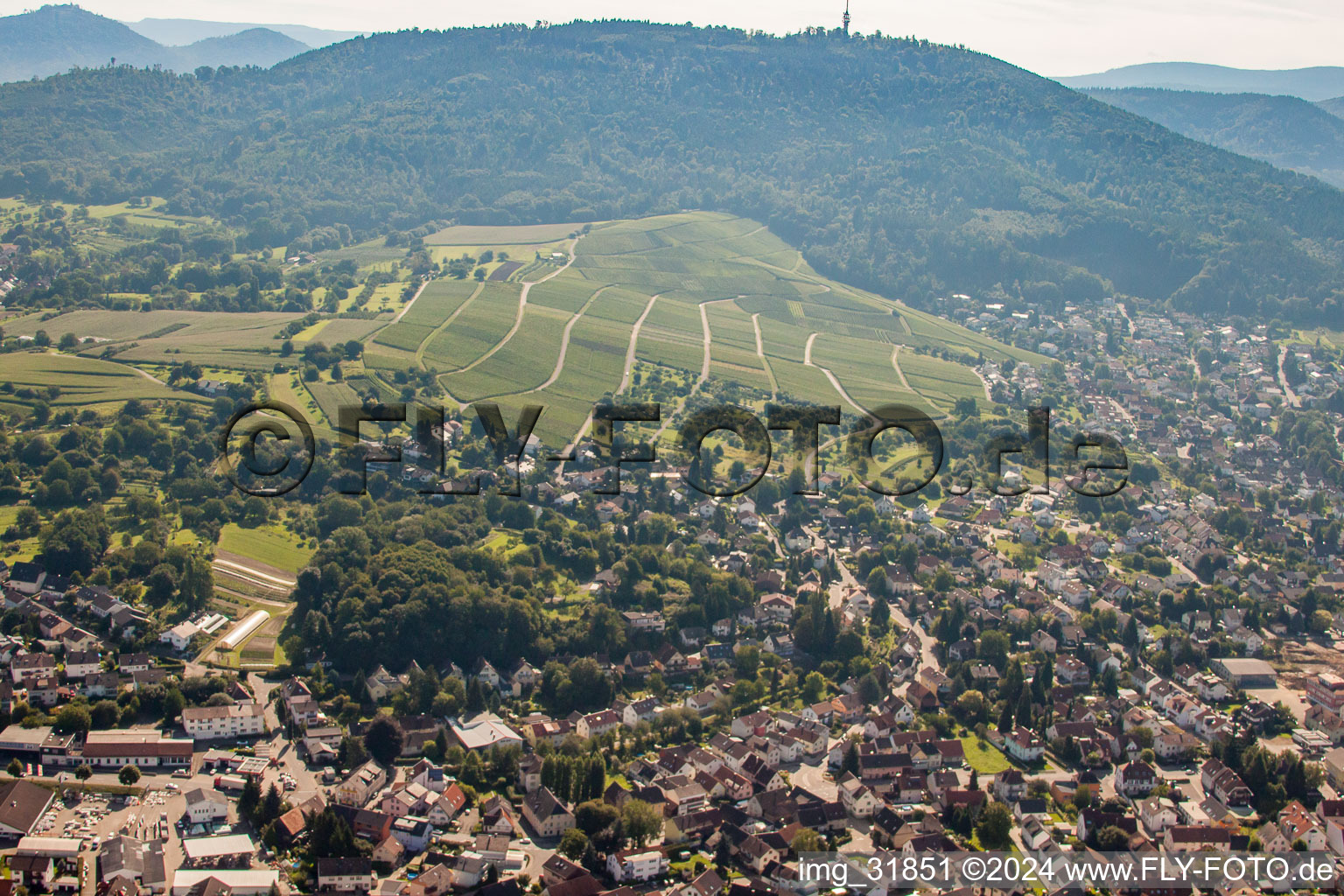 Vue aérienne de Sinzheim dans le département Bade-Wurtemberg, Allemagne