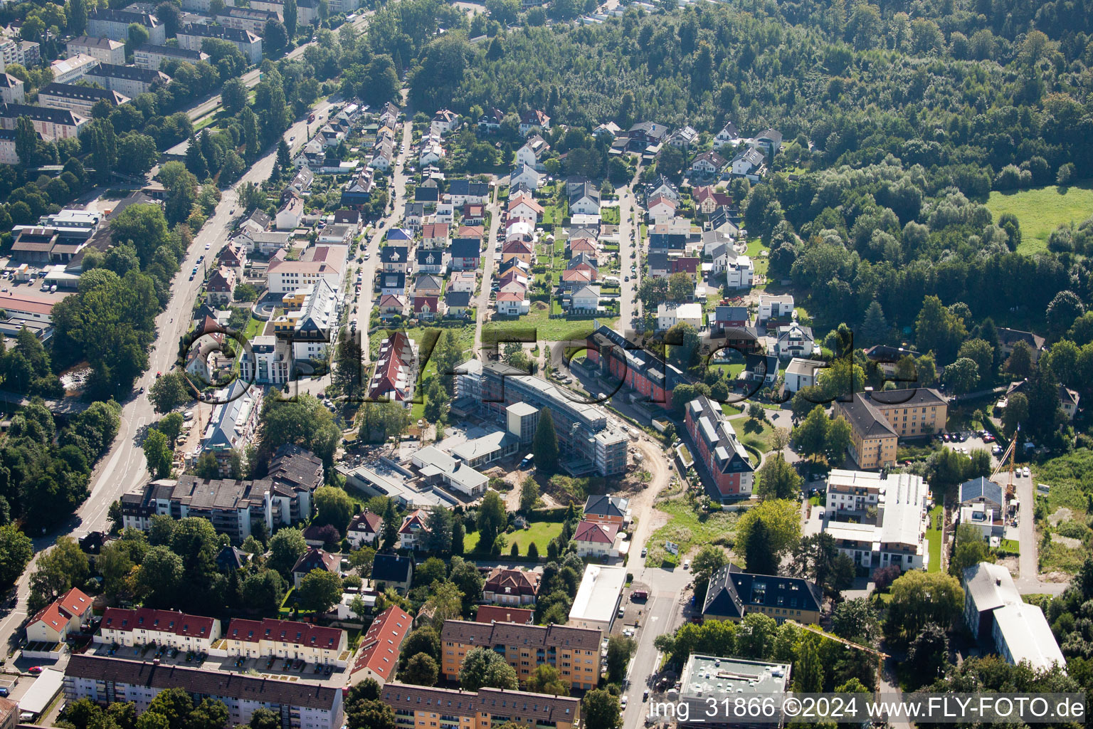 Vue aérienne de Bague Paris à le quartier Oos in Baden-Baden dans le département Bade-Wurtemberg, Allemagne