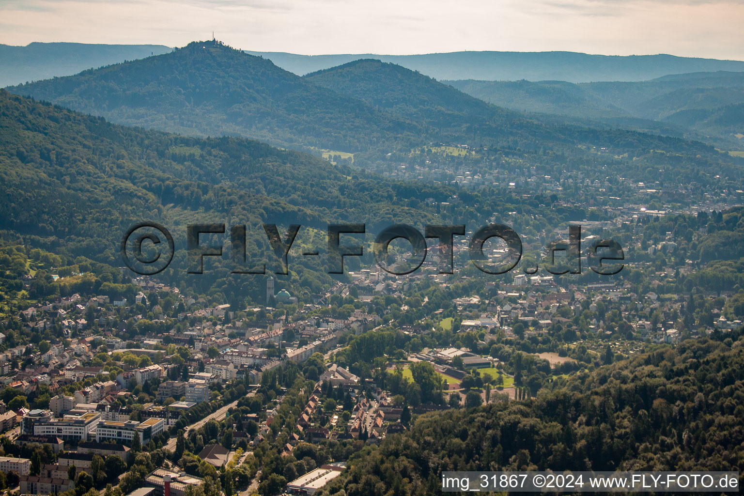 Vue aérienne de De l'ouest à Baden-Baden dans le département Bade-Wurtemberg, Allemagne