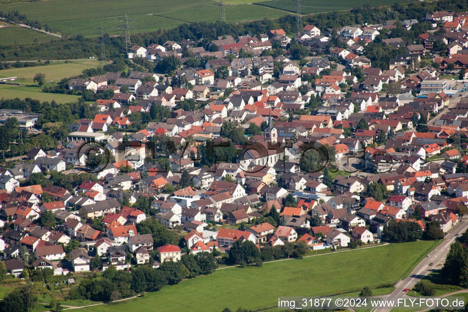 Photographie aérienne de Quartier Sandweier in Baden-Baden dans le département Bade-Wurtemberg, Allemagne