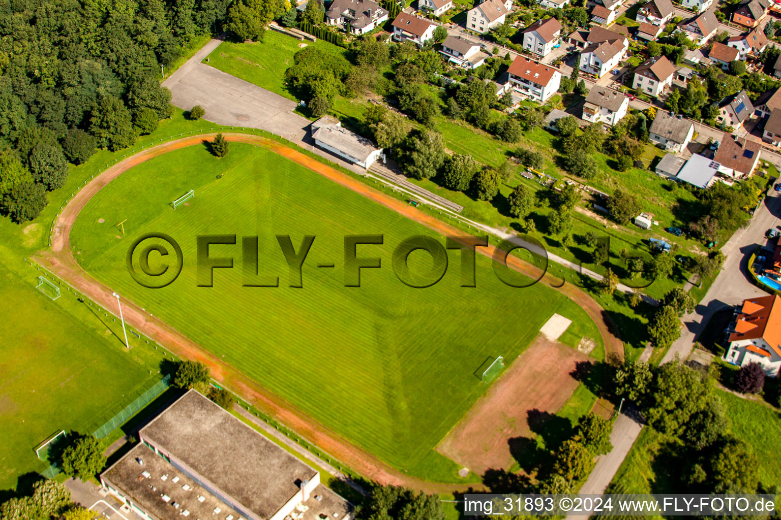 Vue oblique de Club de foot 1919 Rauental à le quartier Rauental in Rastatt dans le département Bade-Wurtemberg, Allemagne