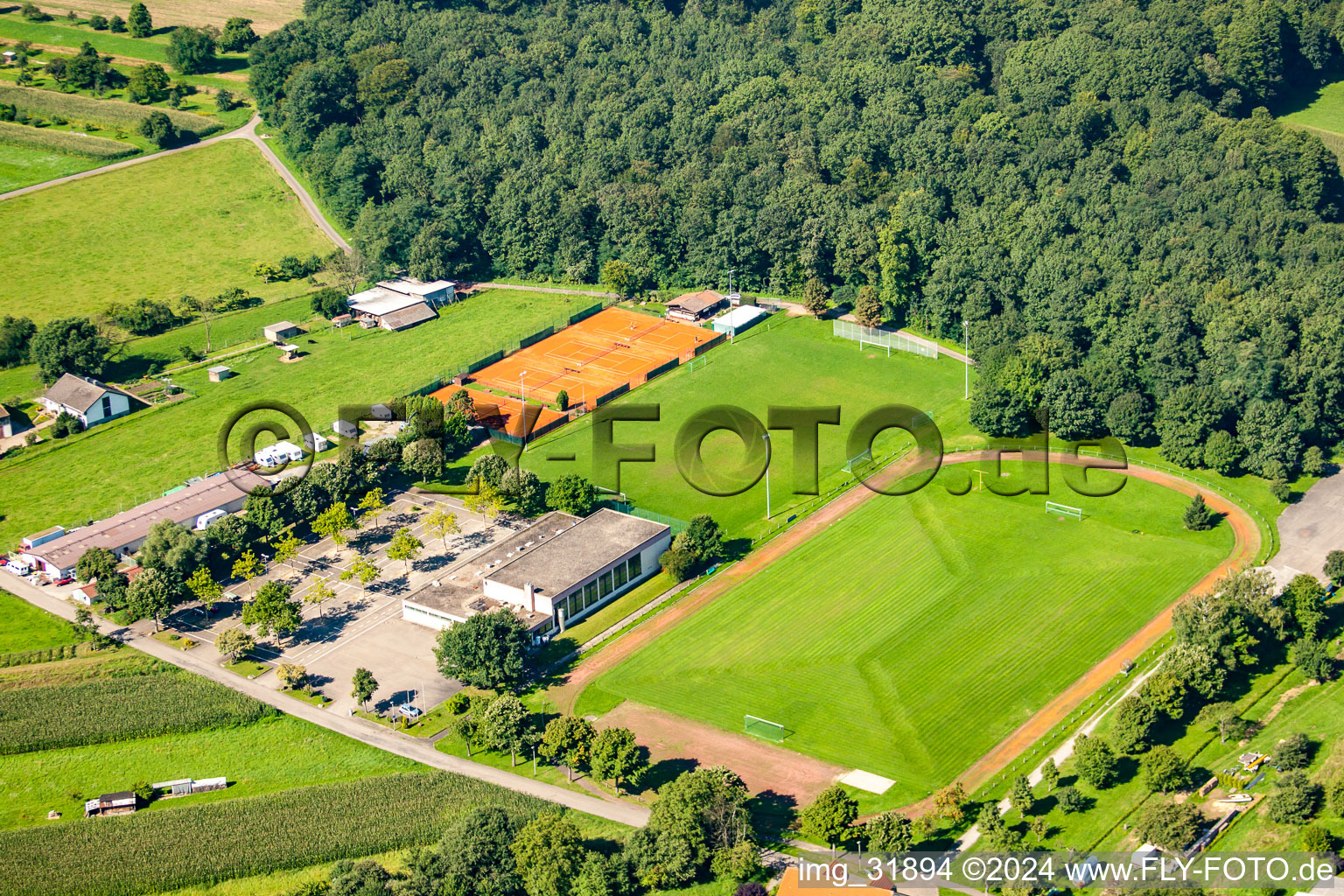 Club de foot 1919 Rauental à le quartier Rauental in Rastatt dans le département Bade-Wurtemberg, Allemagne d'en haut