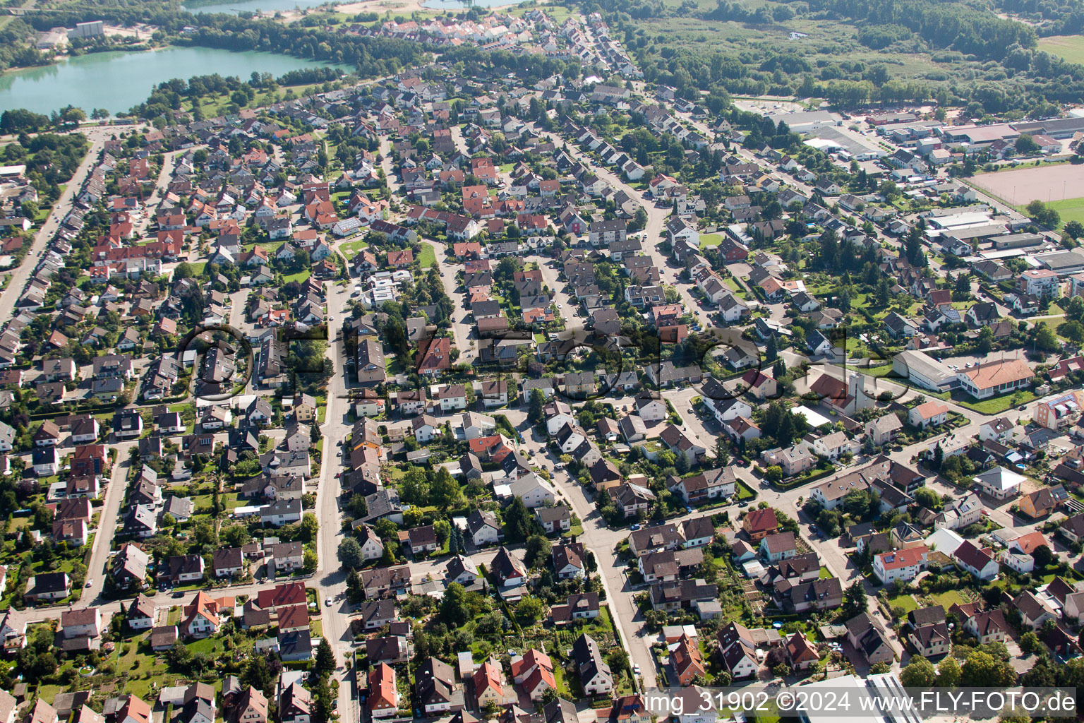 Image drone de Muggensturm dans le département Bade-Wurtemberg, Allemagne