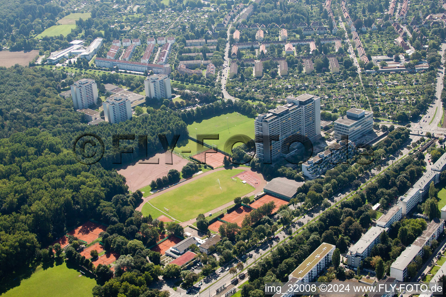 Quartier Weiherfeld-Dammerstock in Karlsruhe dans le département Bade-Wurtemberg, Allemagne hors des airs