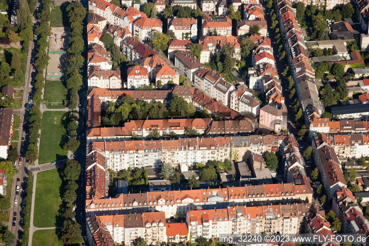 Image drone de Quartier Mühlburg in Karlsruhe dans le département Bade-Wurtemberg, Allemagne