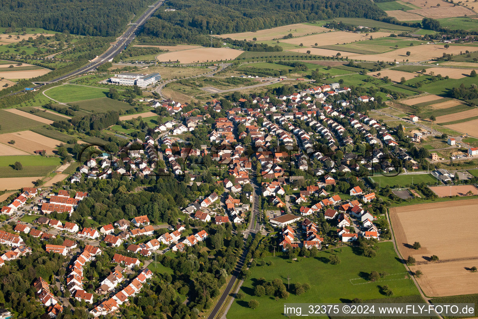 Quartier Palmbach in Karlsruhe dans le département Bade-Wurtemberg, Allemagne hors des airs