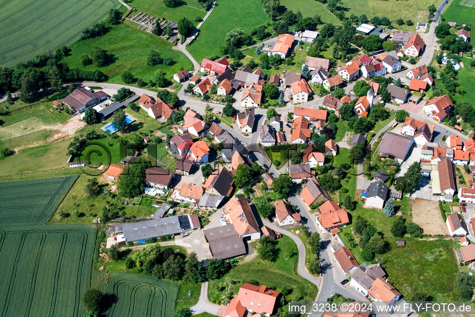 Vue aérienne de Reichenbuch dans le département Bade-Wurtemberg, Allemagne