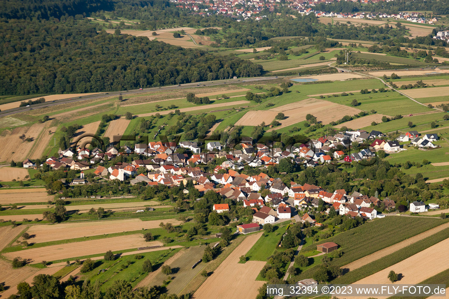 Photographie aérienne de Quartier Obermutschelbach in Karlsbad dans le département Bade-Wurtemberg, Allemagne