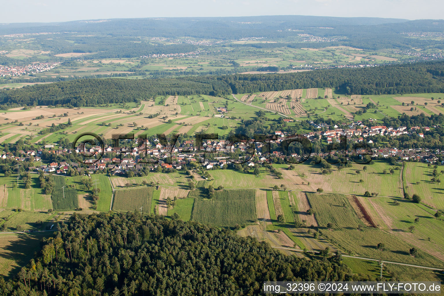 Vue oblique de Quartier Auerbach in Karlsbad dans le département Bade-Wurtemberg, Allemagne