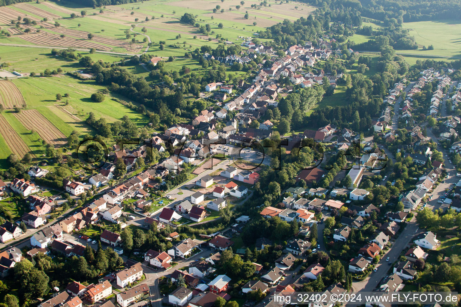 Quartier Auerbach in Karlsbad dans le département Bade-Wurtemberg, Allemagne hors des airs