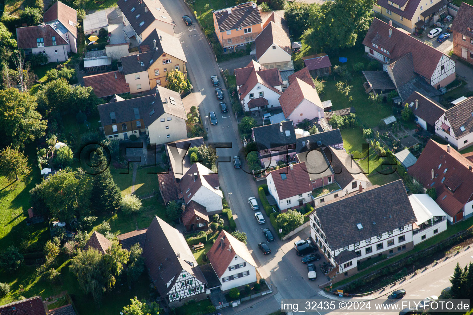 Vue aérienne de Keltern dans le département Bade-Wurtemberg, Allemagne