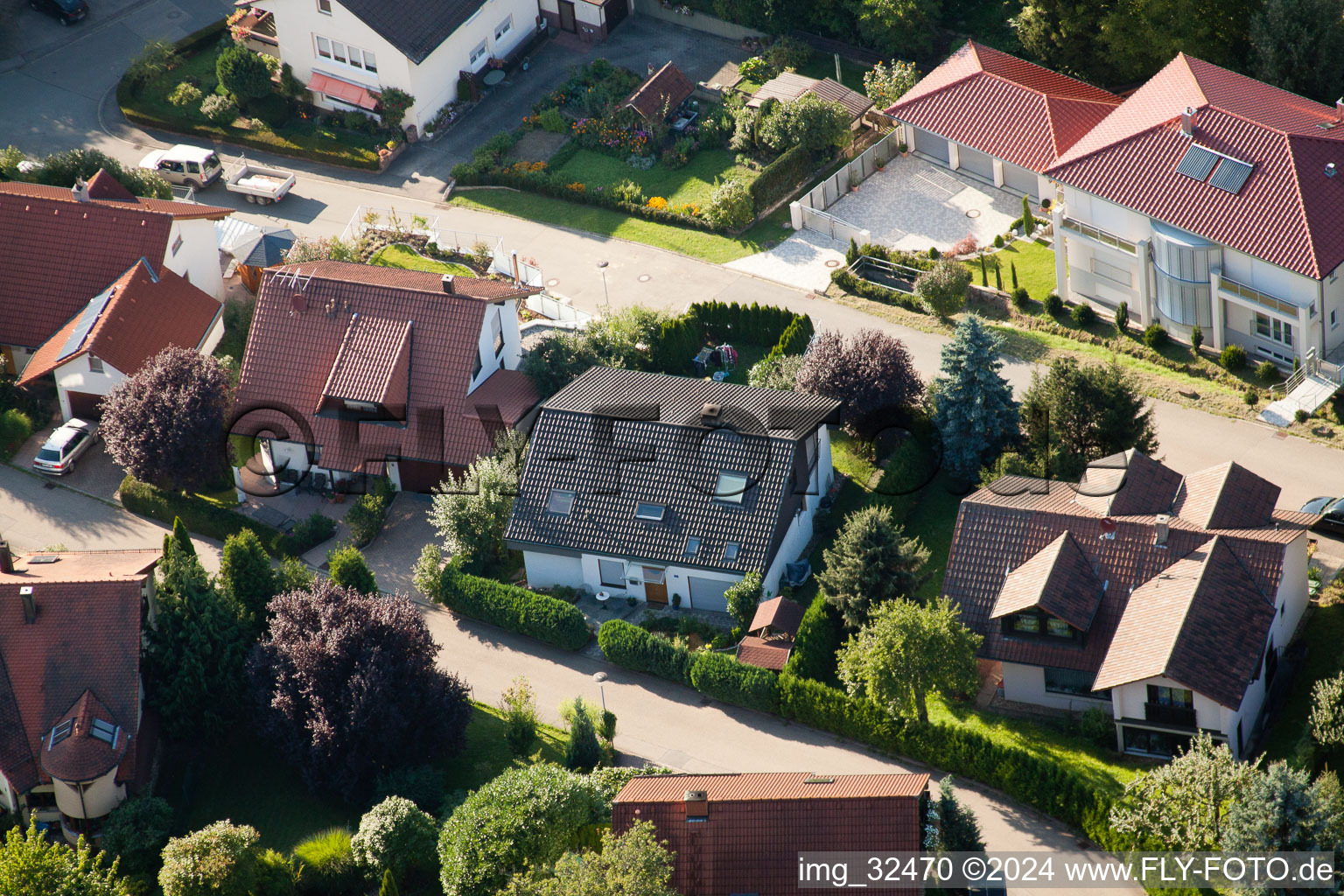 Vue aérienne de Keltern dans le département Bade-Wurtemberg, Allemagne