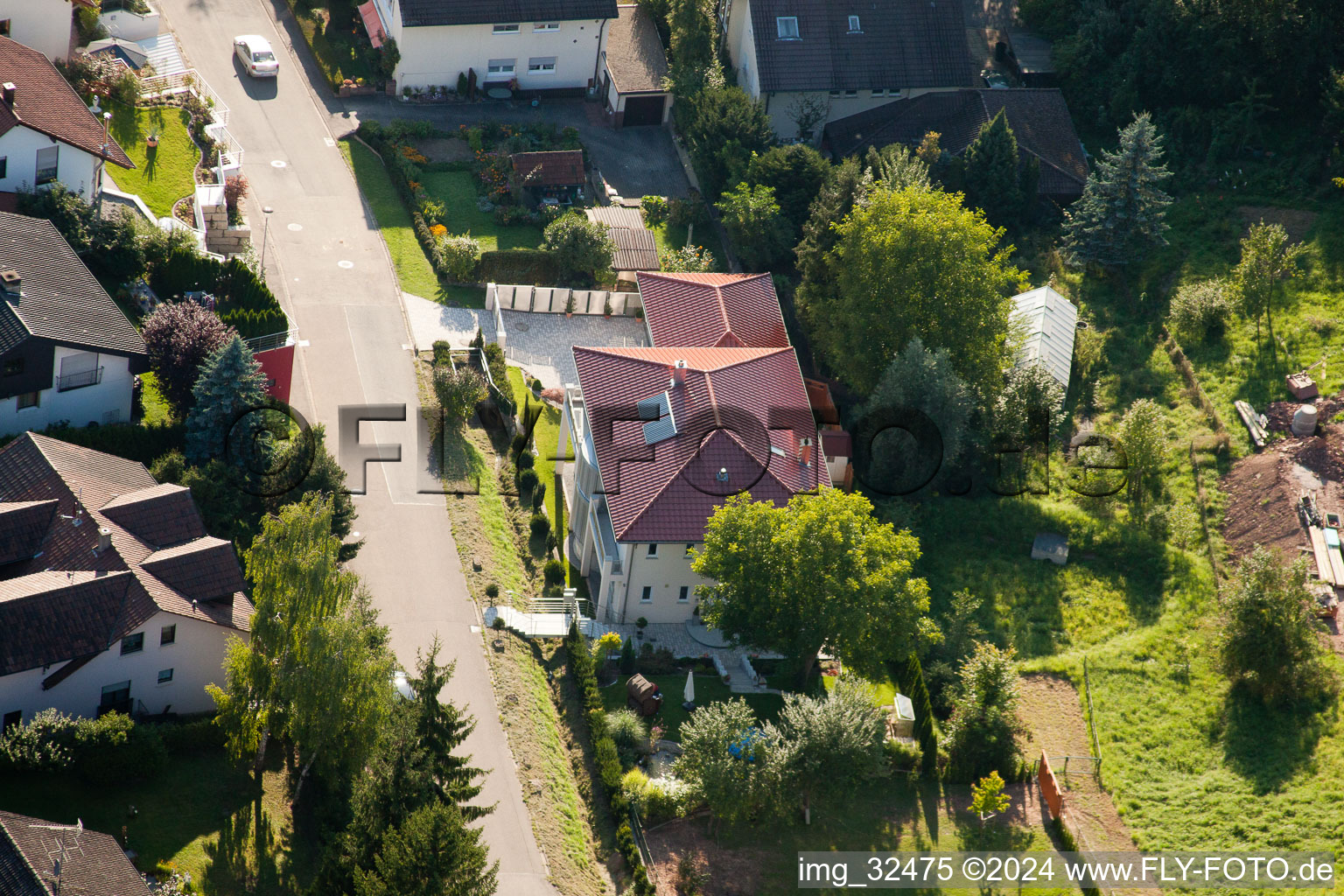 Vue oblique de Keltern dans le département Bade-Wurtemberg, Allemagne