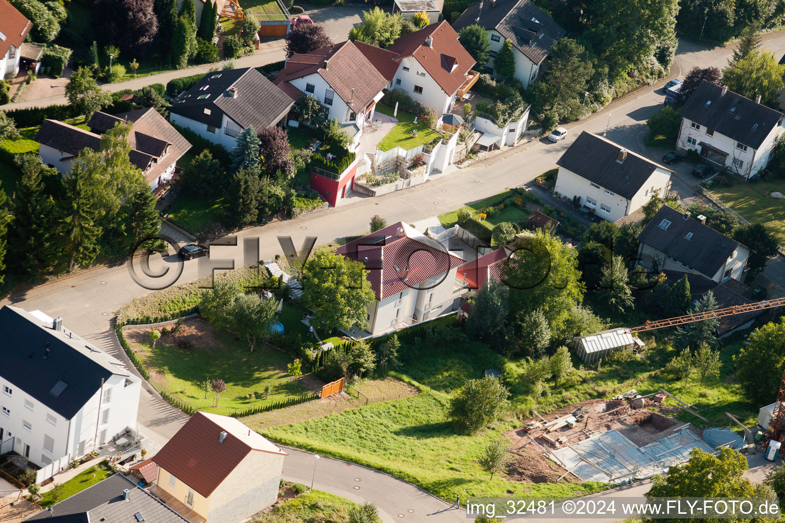 Keltern dans le département Bade-Wurtemberg, Allemagne vue d'en haut