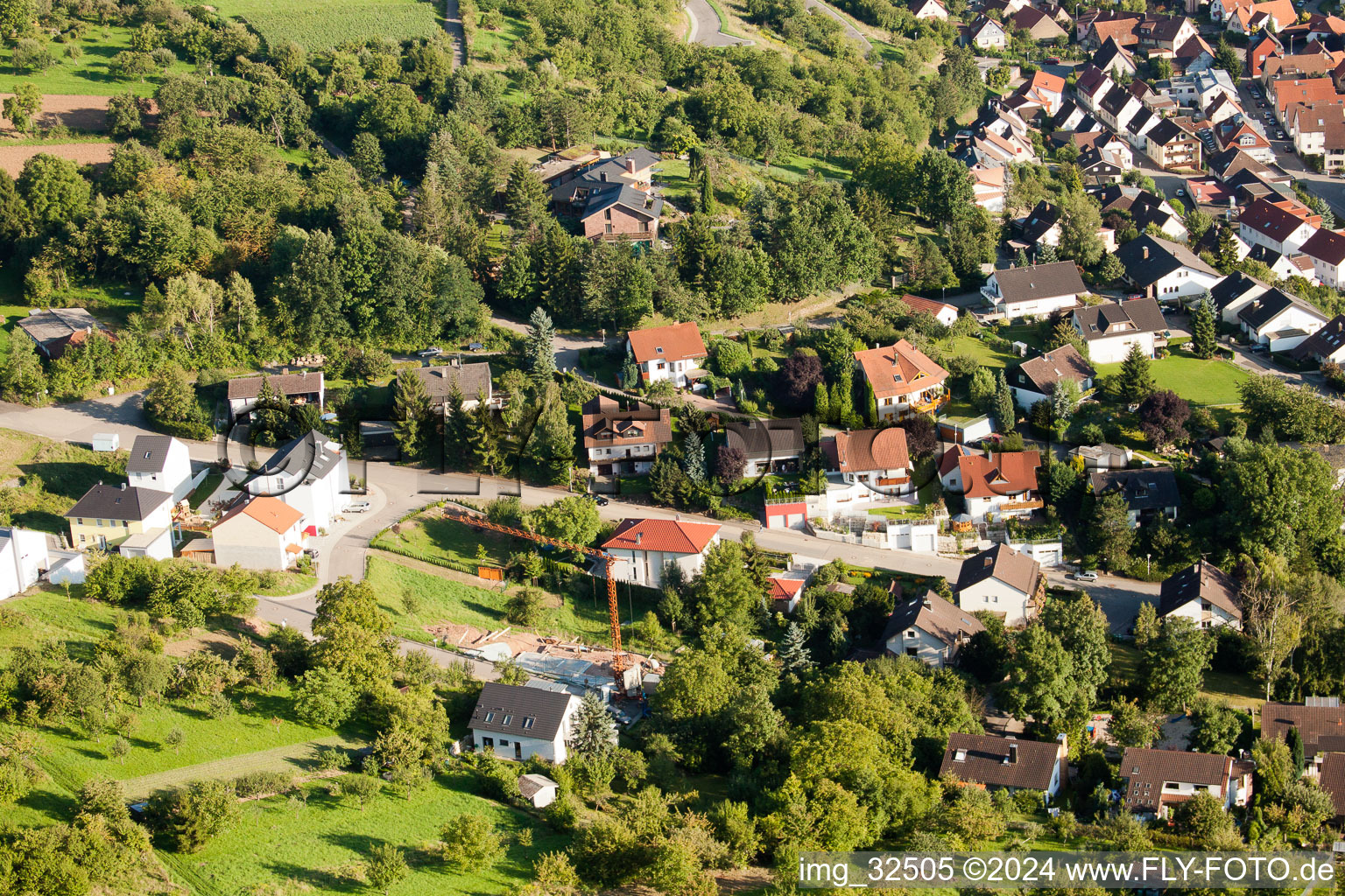 Keltern dans le département Bade-Wurtemberg, Allemagne d'en haut