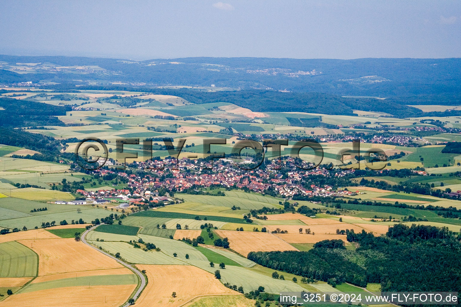 Vue aérienne de Epfenbach dans le département Bade-Wurtemberg, Allemagne