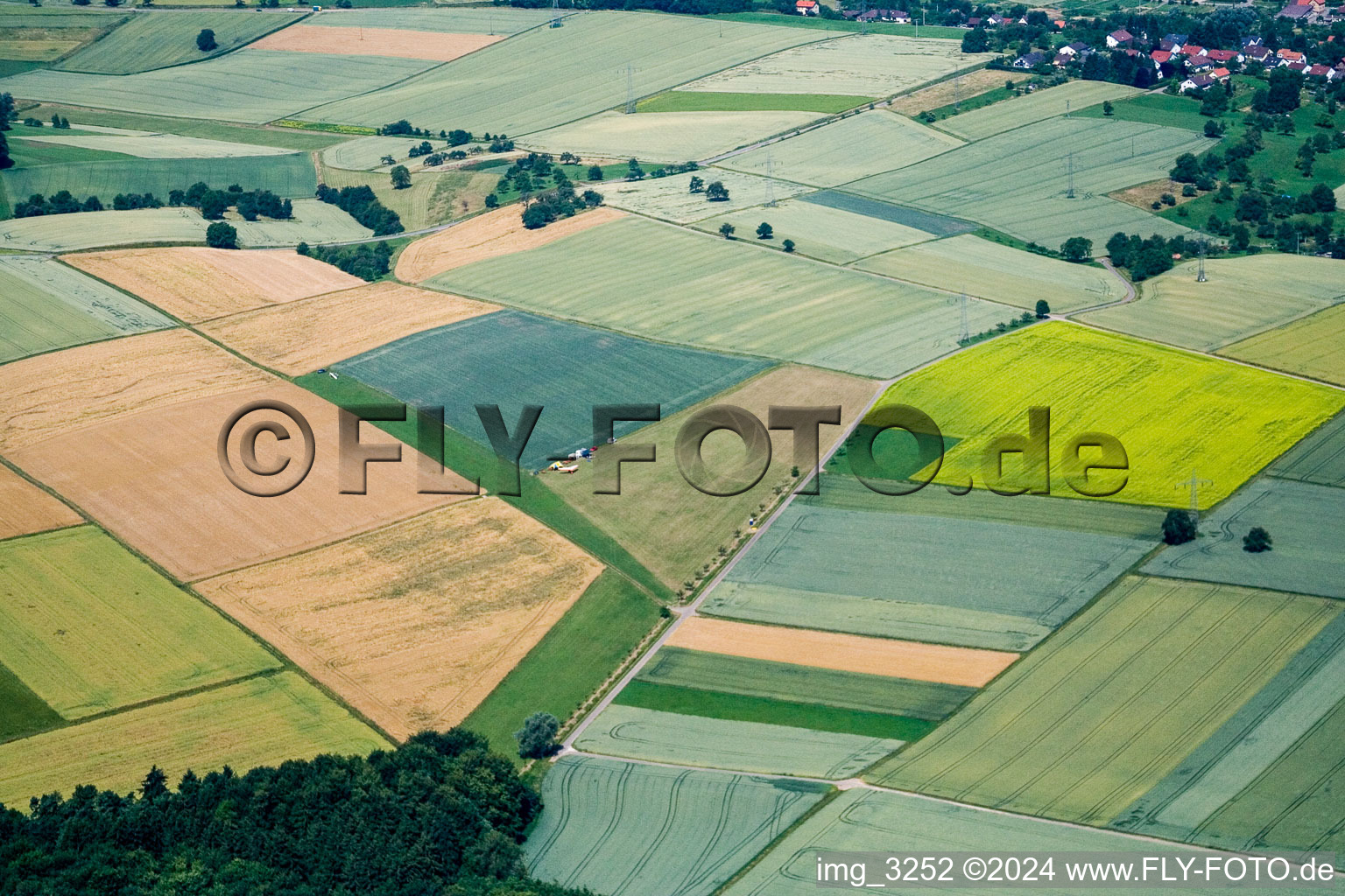 Vue aérienne de Point de départ UL à Epfenbach dans le département Bade-Wurtemberg, Allemagne