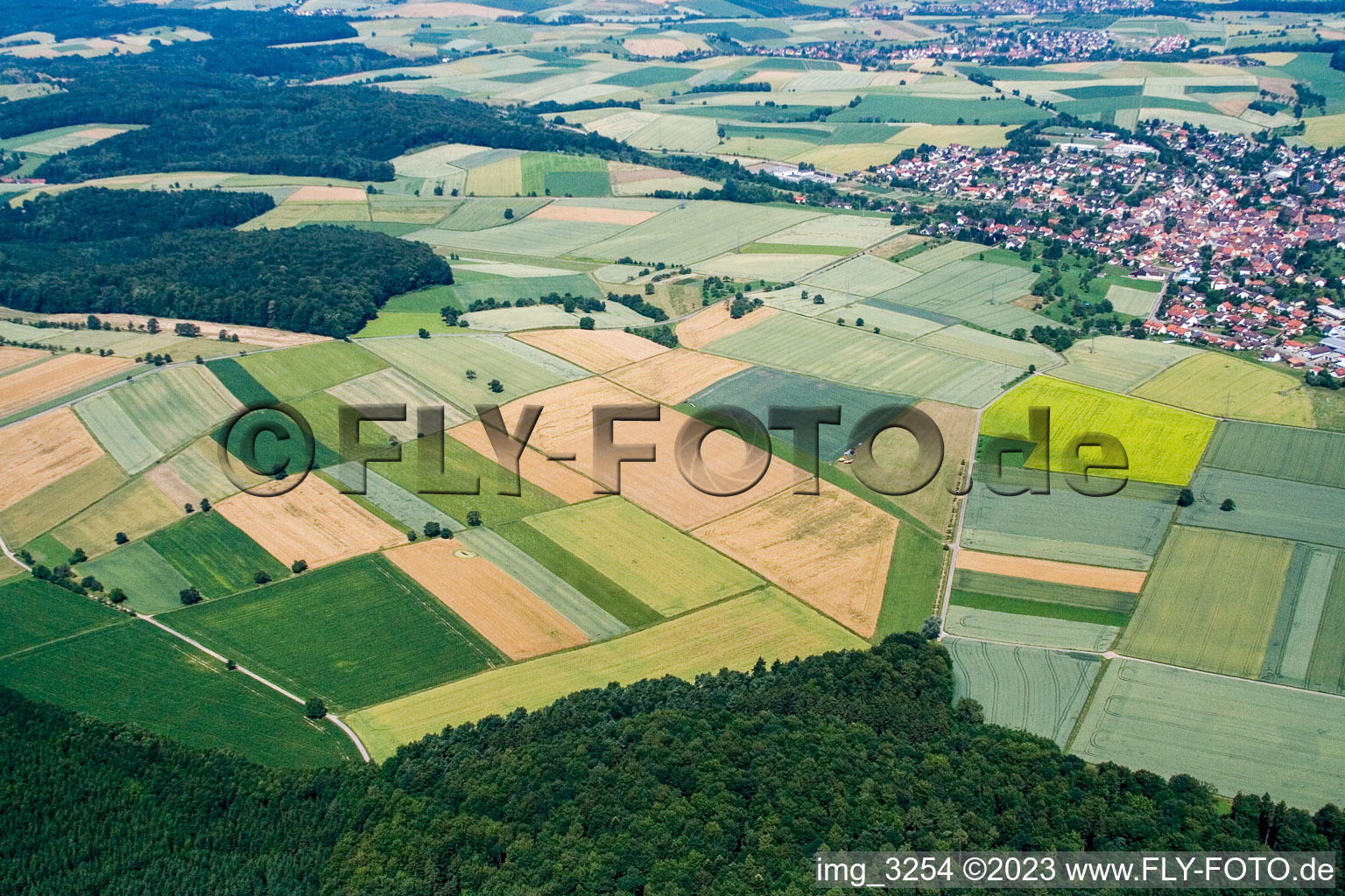 Vue aérienne de Epfenbach dans le département Bade-Wurtemberg, Allemagne