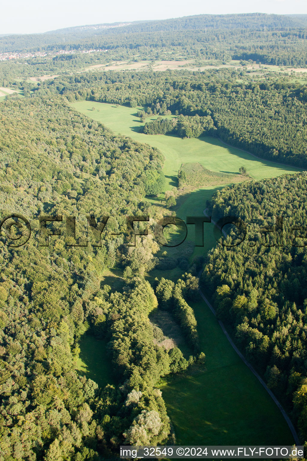 Réserve naturelle de Kettelbachtal à le quartier Obernhausen in Birkenfeld dans le département Bade-Wurtemberg, Allemagne hors des airs