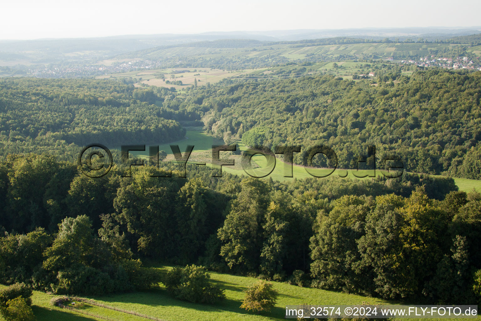 Photographie aérienne de Réserve naturelle de Kettelbachtal à le quartier Obernhausen in Birkenfeld dans le département Bade-Wurtemberg, Allemagne