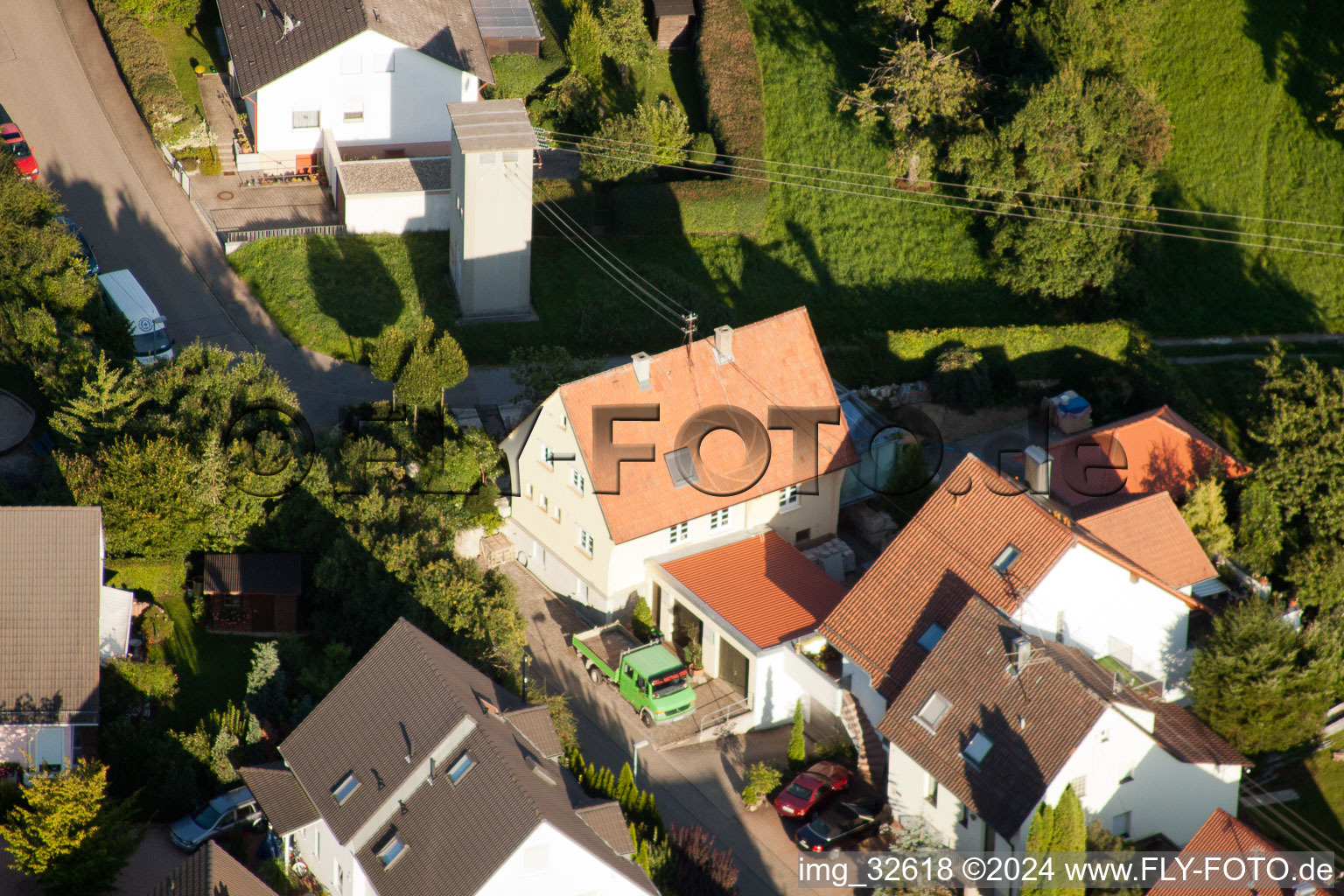 Vue oblique de Quartier Gräfenhausen in Birkenfeld dans le département Bade-Wurtemberg, Allemagne