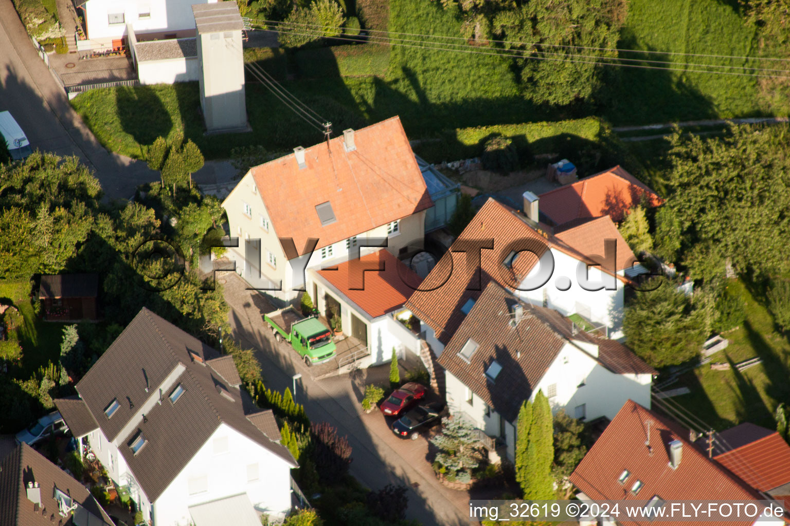 Quartier Gräfenhausen in Birkenfeld dans le département Bade-Wurtemberg, Allemagne d'en haut