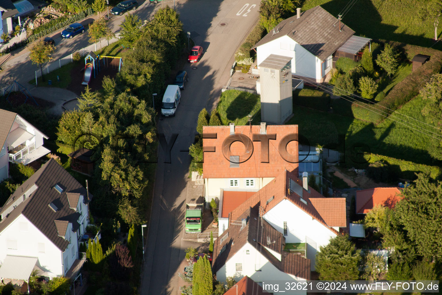 Quartier Gräfenhausen in Birkenfeld dans le département Bade-Wurtemberg, Allemagne vue d'en haut