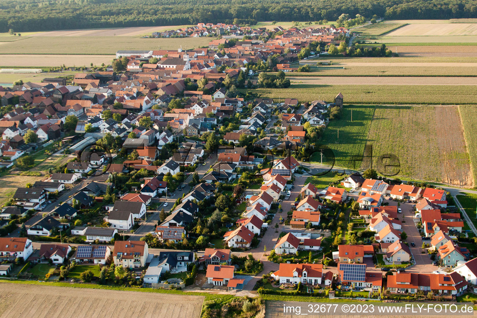 Quartier Hayna in Herxheim bei Landau dans le département Rhénanie-Palatinat, Allemagne vu d'un drone