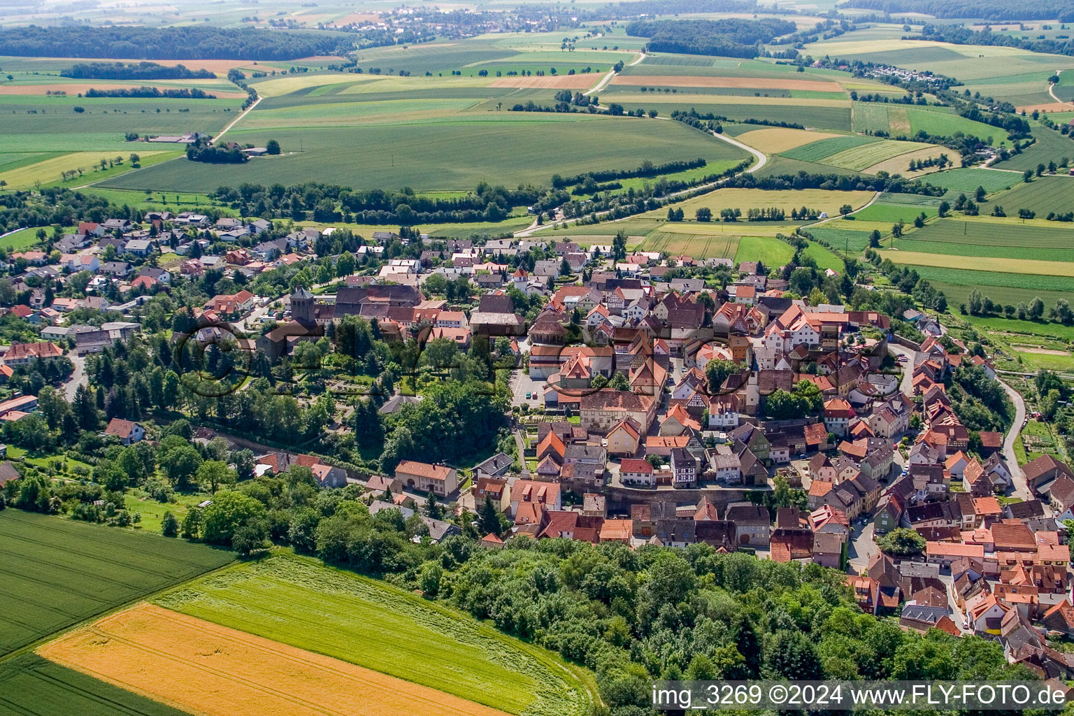 Vue aérienne de Quartier Hilsbach in Sinsheim dans le département Bade-Wurtemberg, Allemagne