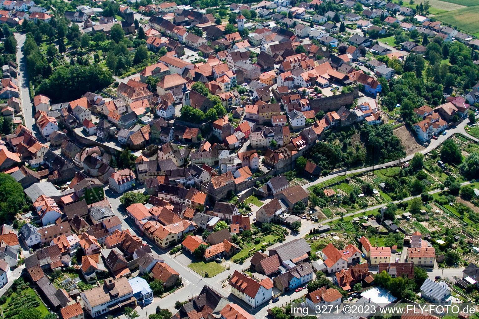 Vue aérienne de Quartier Hilsbach in Sinsheim dans le département Bade-Wurtemberg, Allemagne