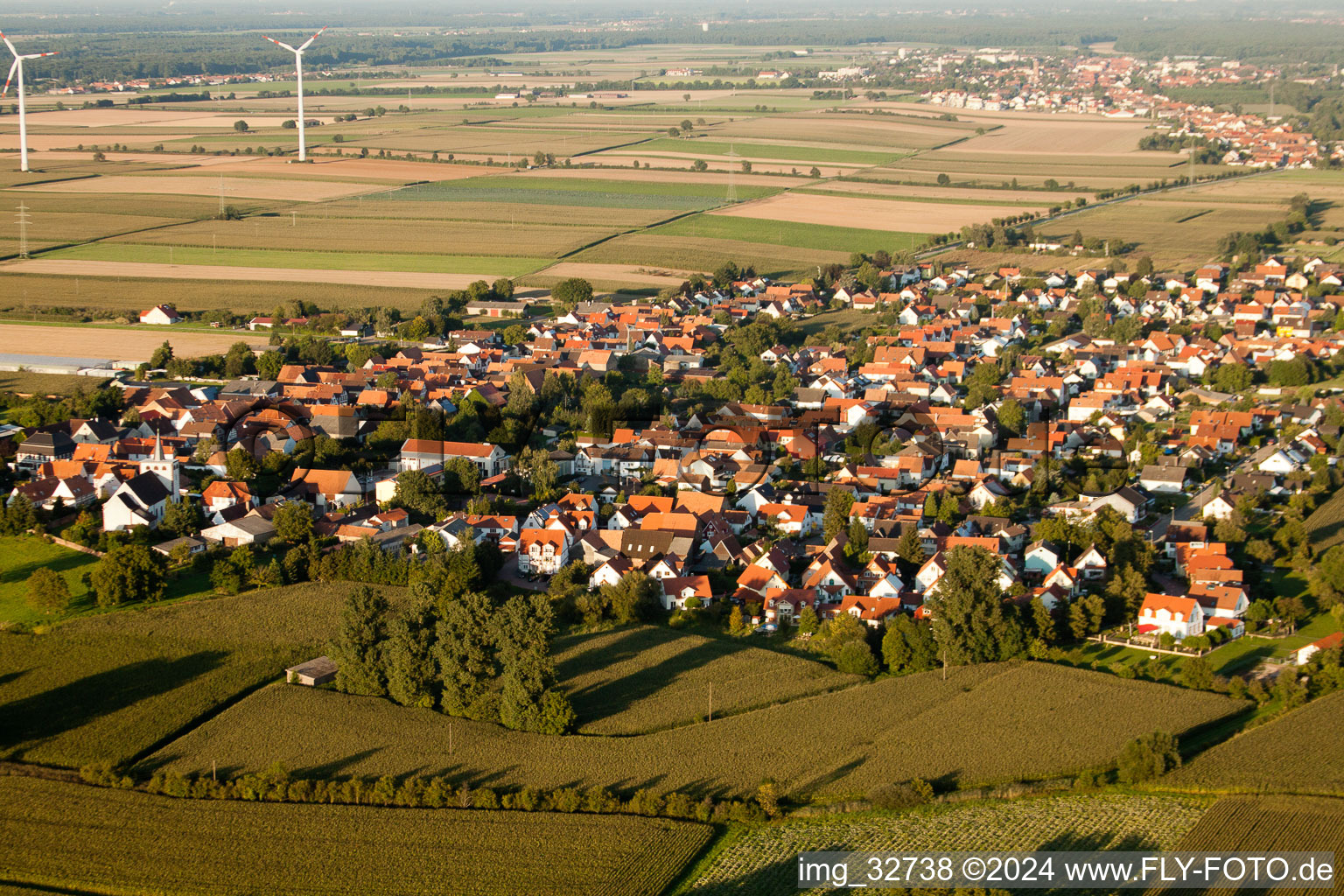 Minfeld dans le département Rhénanie-Palatinat, Allemagne d'en haut