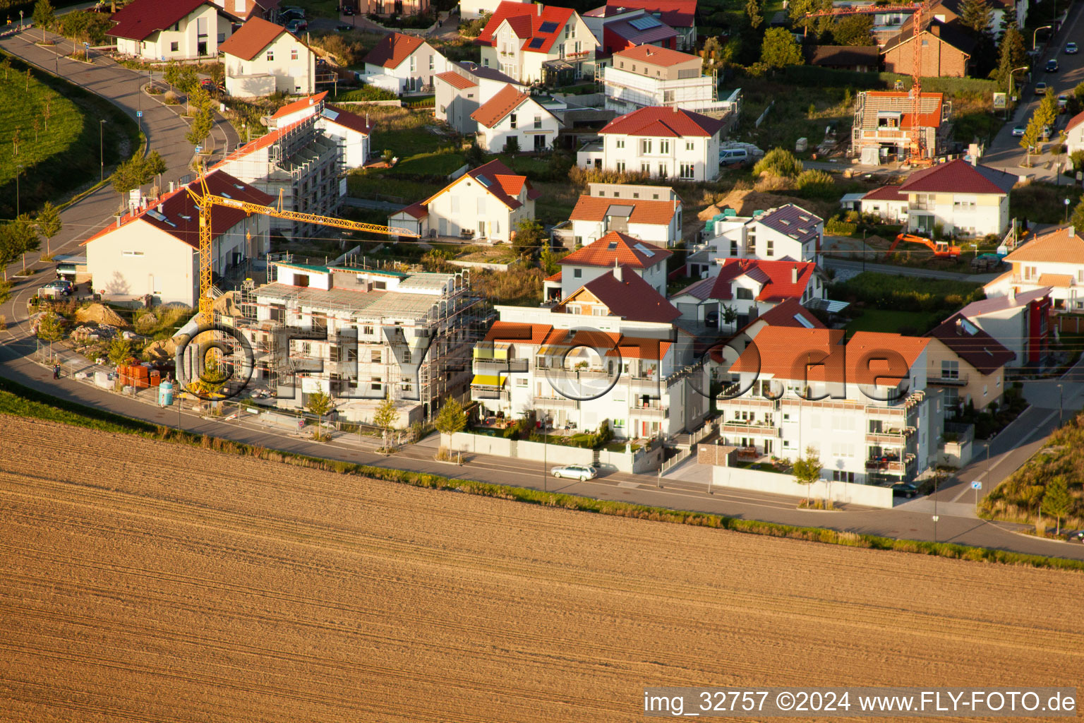 Enregistrement par drone de Chemin élevé à Kandel dans le département Rhénanie-Palatinat, Allemagne