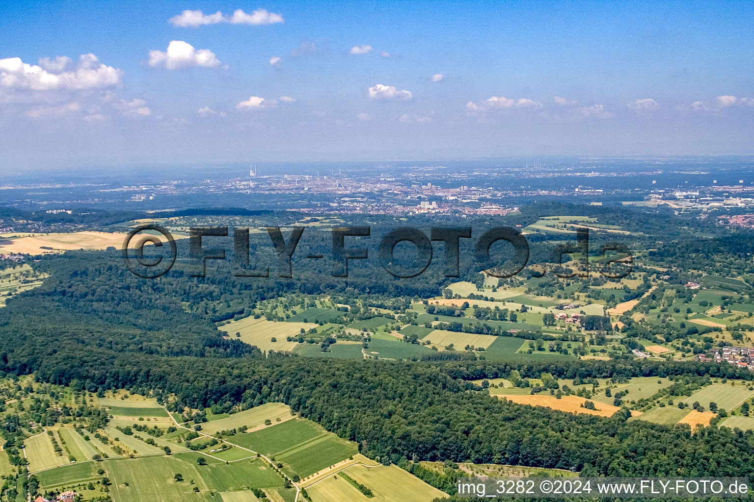 Vue aérienne de Söllingen, d'après W. à le quartier Königsbach in Königsbach-Stein dans le département Bade-Wurtemberg, Allemagne