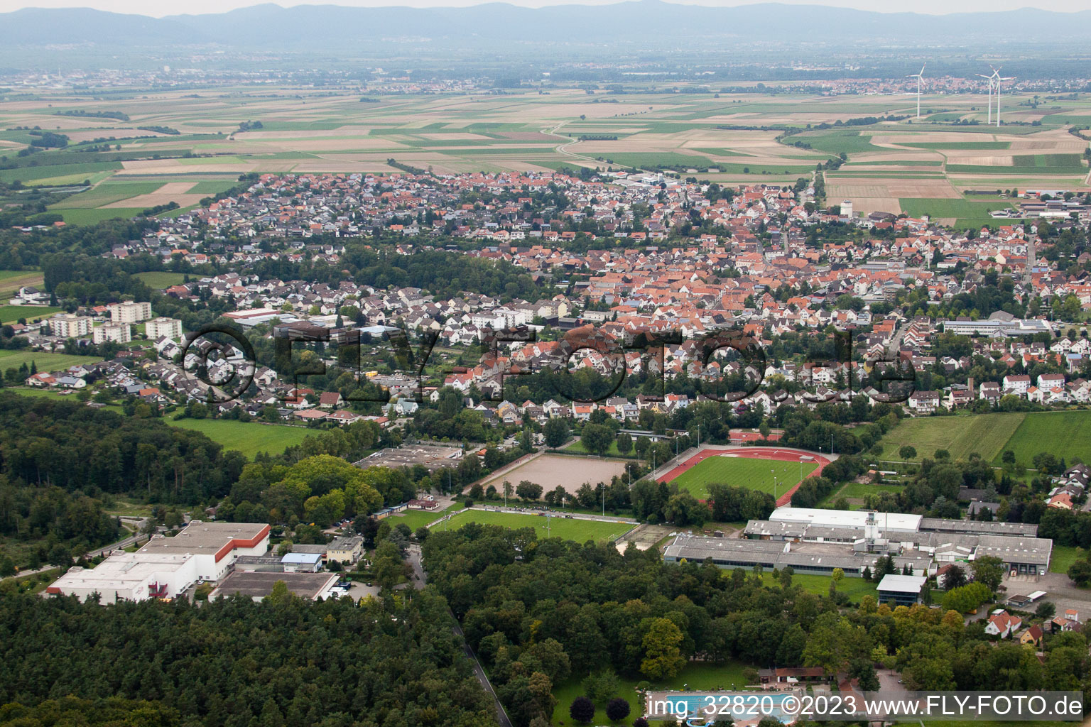 Quartier Herxheim in Herxheim bei Landau dans le département Rhénanie-Palatinat, Allemagne hors des airs