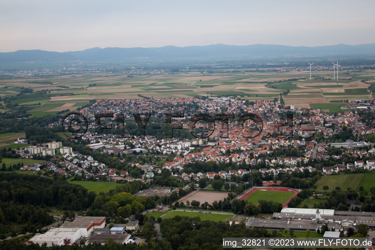 Quartier Herxheim in Herxheim bei Landau dans le département Rhénanie-Palatinat, Allemagne vue d'en haut