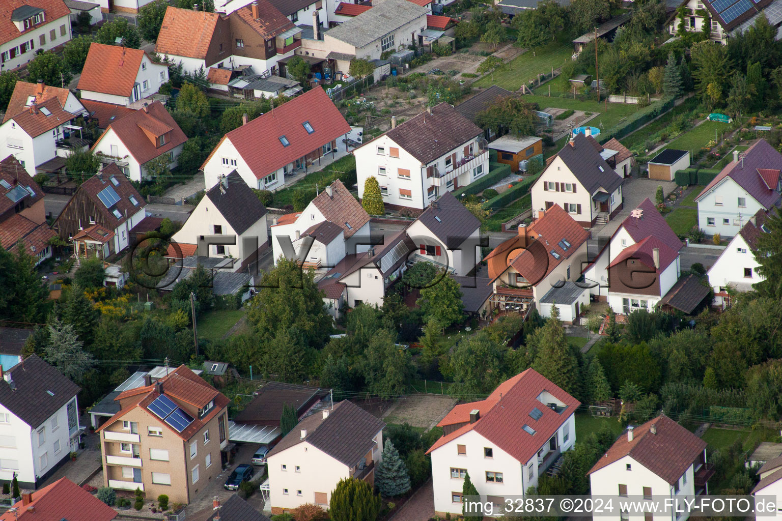 Waldstr. à Kandel dans le département Rhénanie-Palatinat, Allemagne vue d'en haut