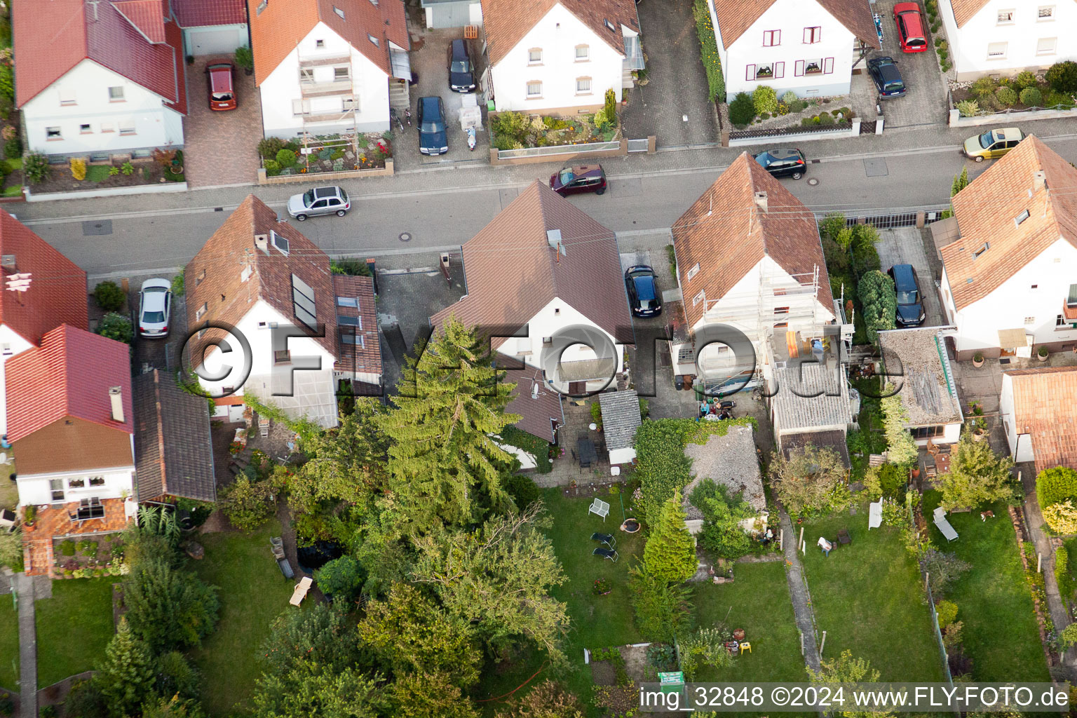 Waldstr. à Kandel dans le département Rhénanie-Palatinat, Allemagne depuis l'avion