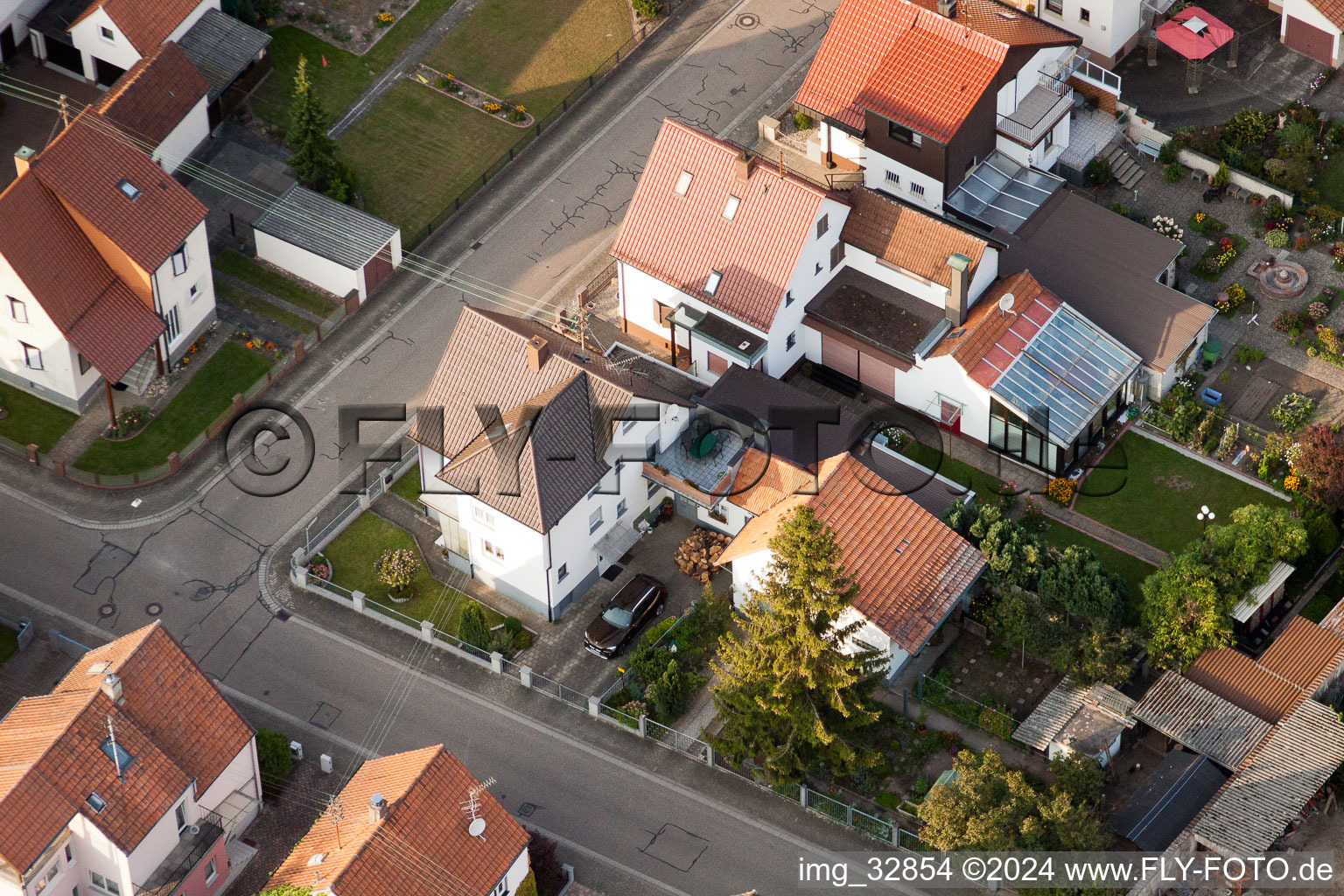 Waldstr. à Kandel dans le département Rhénanie-Palatinat, Allemagne vue du ciel