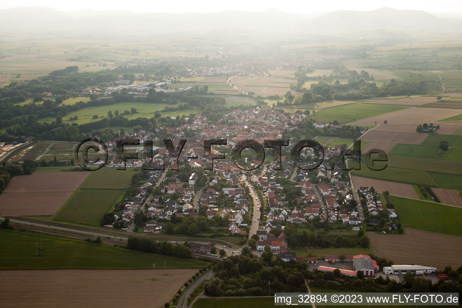 Rohrbach dans le département Rhénanie-Palatinat, Allemagne vue du ciel