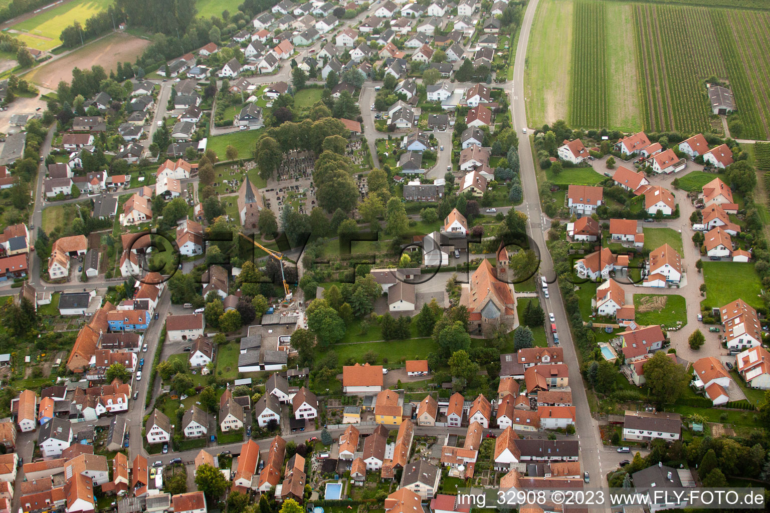 Enregistrement par drone de Insheim dans le département Rhénanie-Palatinat, Allemagne