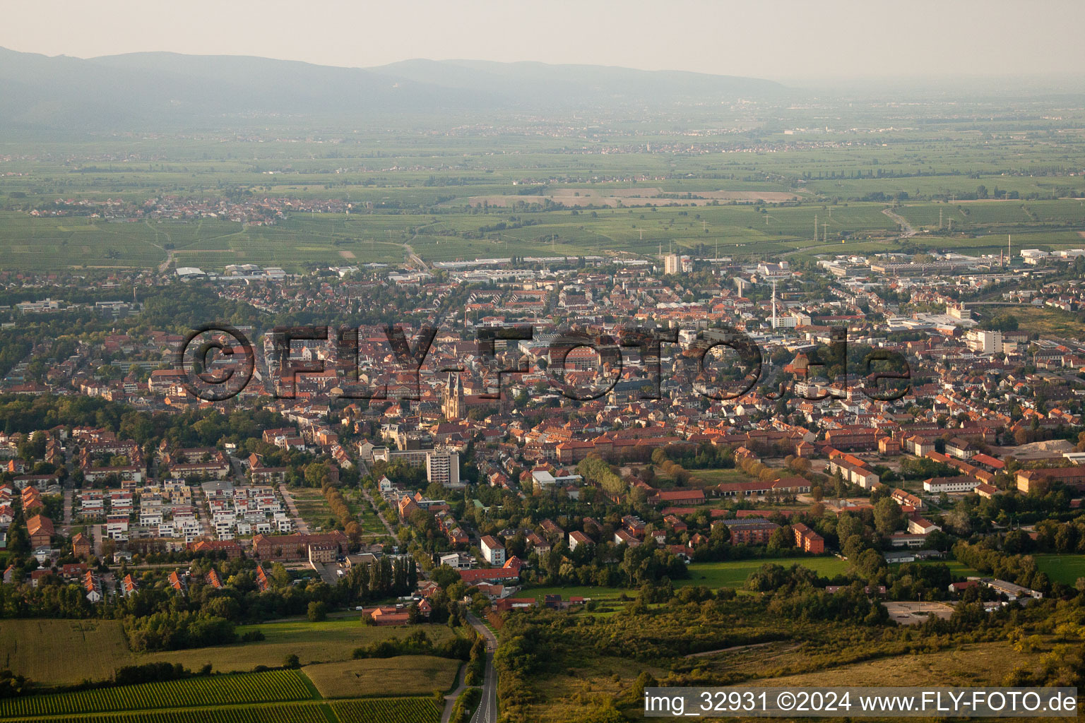 Vue oblique de Landau du sud à Landau in der Pfalz dans le département Rhénanie-Palatinat, Allemagne