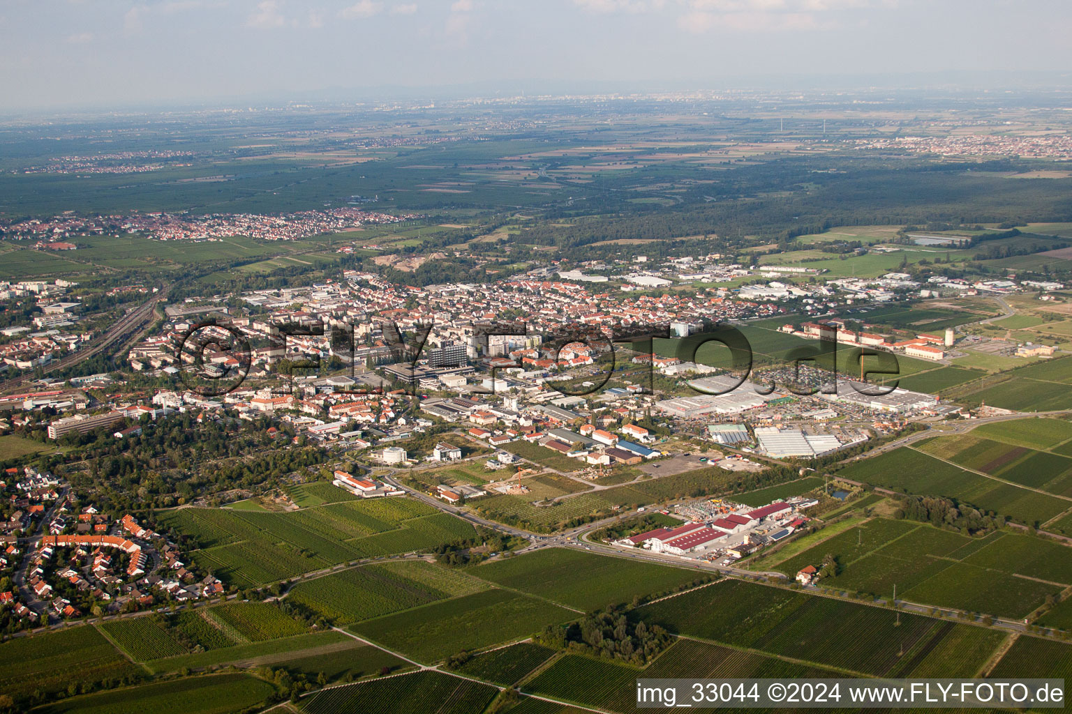 Vue aérienne de Du sud à Neustadt an der Weinstraße dans le département Rhénanie-Palatinat, Allemagne