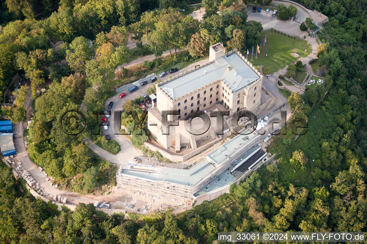 Hambach, Château de Hambach à le quartier Hambach an der Weinstraße in Neustadt an der Weinstraße dans le département Rhénanie-Palatinat, Allemagne d'en haut