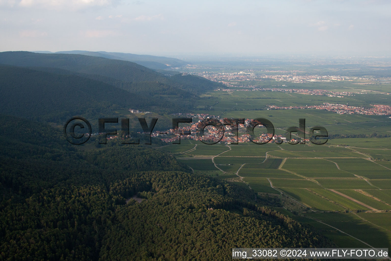 Vue aérienne de Saint-Martin du sud à Sankt Martin dans le département Rhénanie-Palatinat, Allemagne