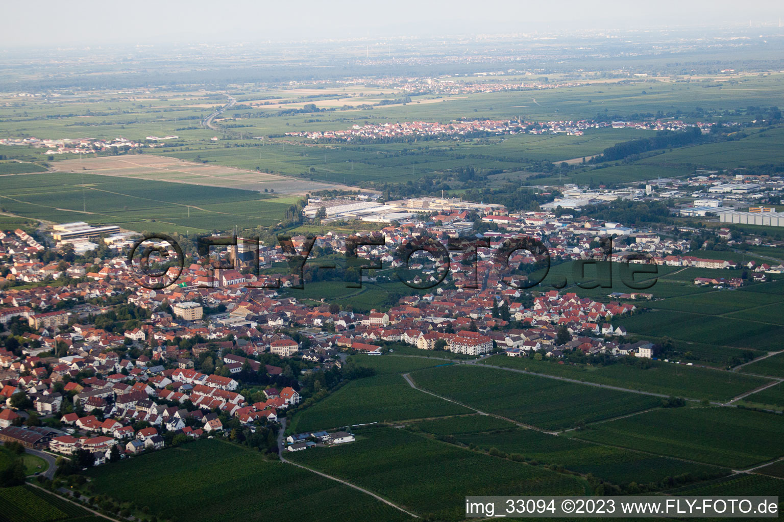 Photographie aérienne de Du sud-ouest à Edenkoben dans le département Rhénanie-Palatinat, Allemagne